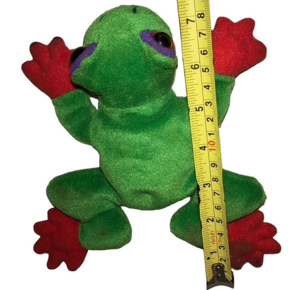 Special Effect 24K GreenTree Frog w Red Feet  Beanie Plush - Approx. 6" Long - P - Picture 9 of 9